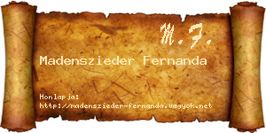 Madenszieder Fernanda névjegykártya